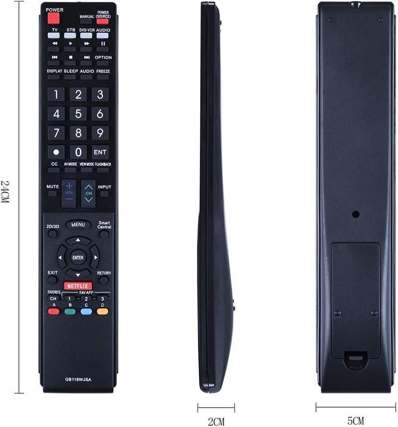 econtrolly New GB118WJSA Replaced Remote Control fits for Sharp GB005WJSA GB004WJS GA890WJSA for TV LC-60SQ10U LC-60SQ15 LC-60SQ15U LC-60EQ10 LC-60EQ10U LC-60SQ17U LC-60TQ15 LC-60TQ15U LC-70EQ10 LC-70SQ17 - Image 3
